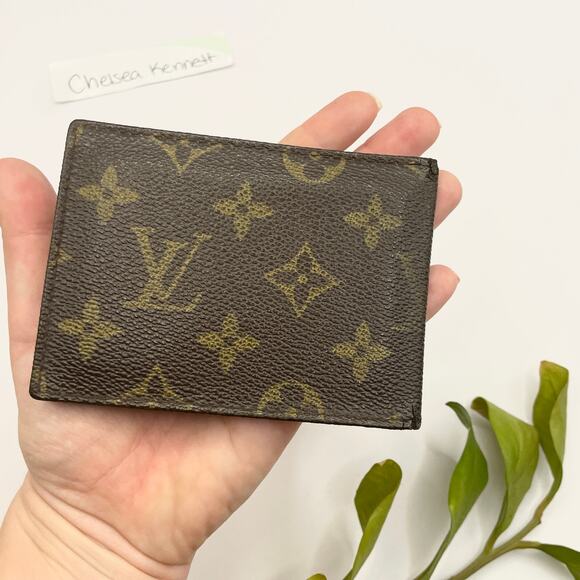 Louis Vuitton ID Card Holder Wallet Bifold Vintage Monogram Canvas 1985 - Picture 2 of 12